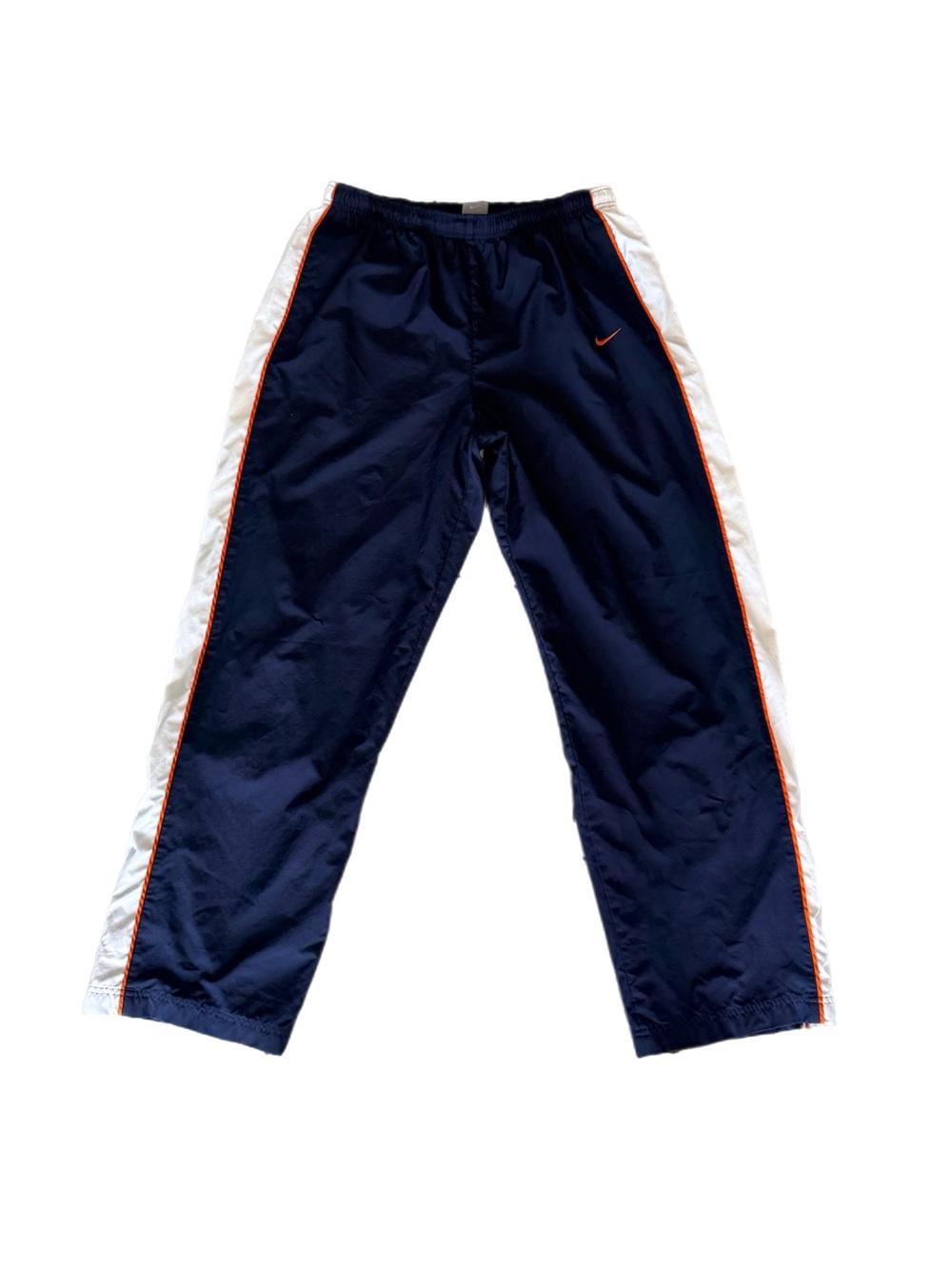 Vintage Y2K Nike Navy Orange Baggy Nylon Track Pants